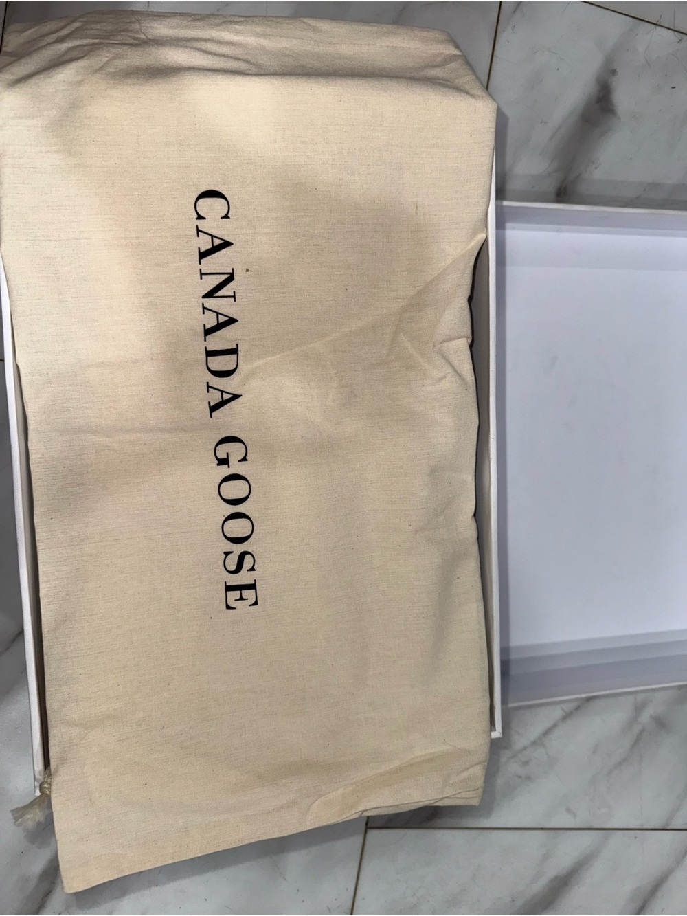 Canada Goose Natural Canvas Storage Bag with Black Logo